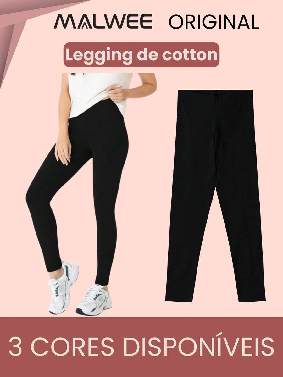 Malwee Original Basic Women's Cotton Leggings - Black - View 1