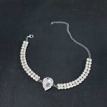 Bohemian Women's Sparkling Water Drop Rhinestone Anklet, Suitable For Everyday Wear And Beach, Jewelry - Multicolor - View 5