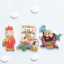 Imanes de nevera con personajes de la Peregrinación al Oeste, incluyendo Sun Wukong, Xuanzang, Zhu Bajie, Sha Wujing, decoración del hogar estilo chino, regalo festivo