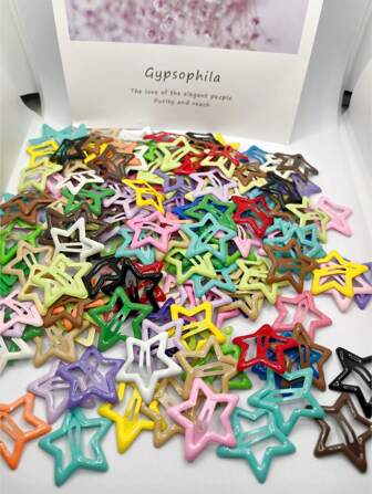 30 件/套女士 Y2K 风格糖果色随机混合光泽可爱少女心装饰迷你发夹发夹，时尚百搭发夹配件适合日常服装搭配