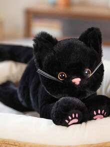 50cm/19.68in Cute Simulation Cat Plush Toy Family Companion Sleep Pillow Soft Stuffed Animal Throw Pillow Simulation British Shorthair Cat Toys Gifts(Not Animal Fur) Halloween Christmas Gift - Multicolor - View 8