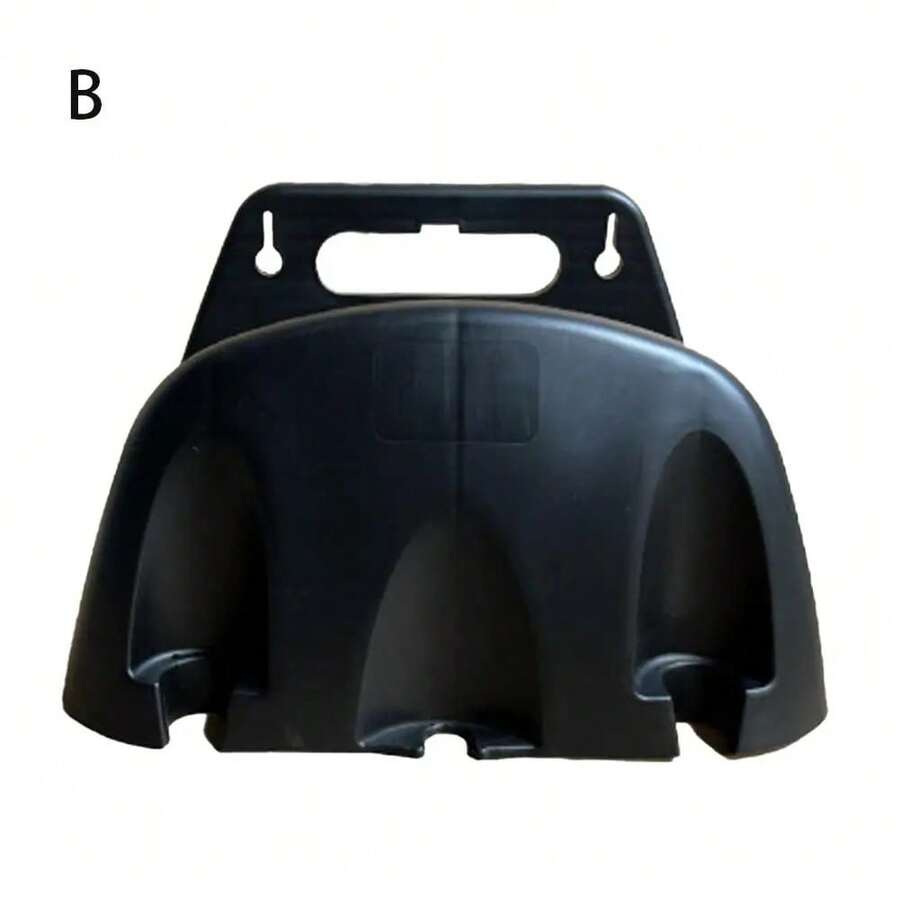 Soporte de pared para manguera de riego de jardín, colgador de plástico, organizador de manguera de riego, soporte de almacenamiento, marco de enrollado de manguera - Negro - Ver 1