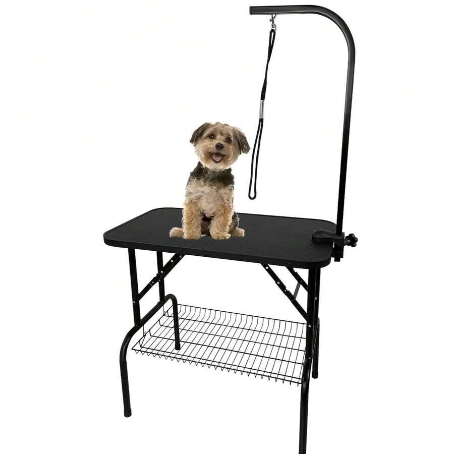 Froadp Grooming Table For Dogs And Cats. Height-Adjustable Grooming Table With Lower Basket And Loops. Foldable Shearing Table. Grooming Table For Cats.