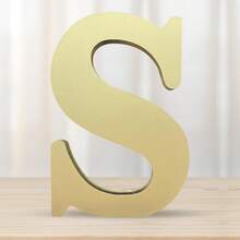 1 sản phẩm trang trí bằng gỗ, thiết kế chữ cái, đồ thủ công trang trí nhà - Vàng - Xem 17