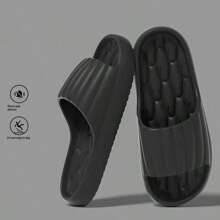 Damen EVA Hausschuhe - Weiche rutschfeste Innen-/Außenschuhe, runde Zehenpartie, waschbar, Ganzjahresdesign, Mehrfarbig, Innen- und Außenschuhe, strapazierfähige Sohle, dicke Sohle, weich, rutschfeste Unterseite, Einfarbig, bequem, geeignet für Zuhause und Badezimmernutzung, Ganzjahres Slip-On Hausschuhe