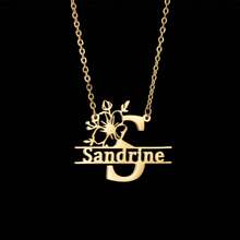 Collares, Collares de acero inoxidable, Collares de acero inoxidable para mujer, Cadenas de acero inoxidable, Joyería de acero inoxidable, Collares para mujer, Dijes de collar, Joyería, Collar con inicial, Collares para compartir, Collar personalizado - Multicolor - Ver 5