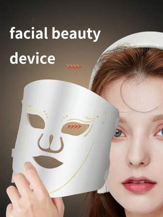 1 件装硅胶面罩，适用于光疗嫩肤仪，家用面部红蓝光谱面罩 - 母亲节礼物