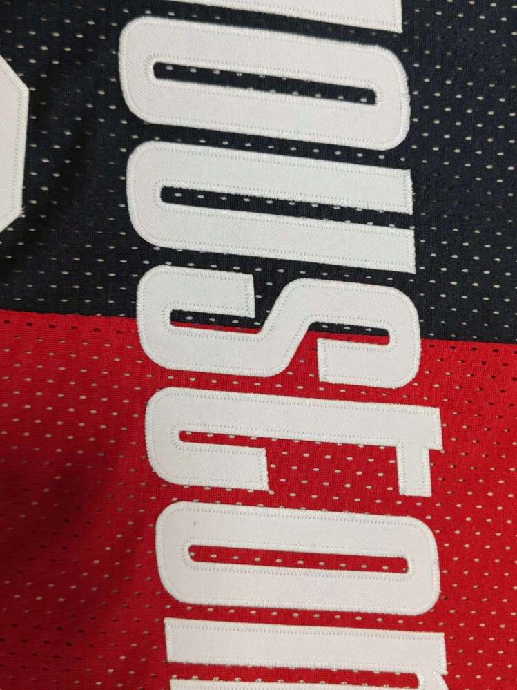 Atonmore 34号蓝红配色男士篮球背心，刺绣缝制，无袖运动背心，春季款 - 彩色 - 查看 4