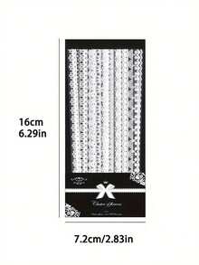 30张/包 复古花卉白色蕾丝贴纸，随机款式，手工DIY装饰剪贴簿相册工艺品，杂物日记装饰，DIY日记装饰标签贴纸 - 白色 - 查看 3