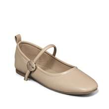 WEIDE Zapatos De Baile De SalóN Para Mujer – DiseñO Elegante Tipo Ballet Con Cintas Y Punta Redonda. - Beis - Ver 3