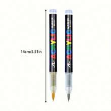 24 Colores Bolígrafos de Pintura Acrílica, Marcadores de Pintura Acrílica con Punta de Pincel Suave, Marcadores Acrílicos Impermeables de Secado Rápido para Lienzo, Pintura en Piedras, Madera, Vidrio, Cerámica, Tela, Manualidades DIY