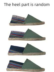 Mocassini da uomo: scarpe in tela con suola in corda di lino, scarpe casual da vacanza, scarpe da donna in tessuto traspirante intrecciato, scarpe da pescatore in paglia antiscivolo, scarpe da coppia con suola in lino ricamato. Scarpe da pescatore in tela bianca da uomo, ballerine nere, ballerine bianche, scarpe verde militare, ballerine blu (per acquirenti con piedi larghi, si prega di scegliere una taglia in più. La suola in corda di lino è relativamente rigida e le scarpe fatte a mano hanno una lavorazione più irregolare.)