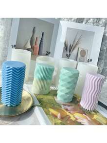 Creative Abnormal Cylinder DIY Handmade Fragrance Plaster Multifunctional Silicone Mold - White - View 1