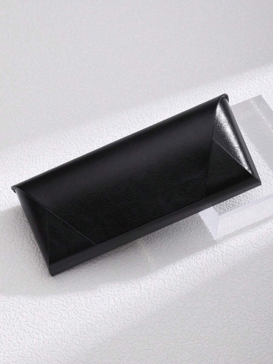 1pc Magnetic Snap Sunglasses PU Storage Case, Suitable For Storing Various Types Of Glasses - Multicolor - View 1