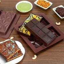 1 pièce/2 pièces Moules à barres de chocolat, moule en silicone pour barres de chocolat aux noix de cajou de format barrette, grand moule à barres de bonbons pour le remplissage, un accessoire pratique pour la cuisine et la cuisson