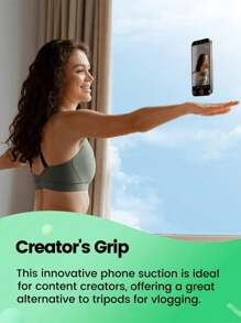 4 pezzi supporto telefono in silicone con ventosa, supporto telefono multifunzione quadrato a 24 fori con forte adesività, rimovibile e senza mani per selfie/video per influencer, donne, ragazze e adolescenti, compatibile con e Android, regalo per compleanno, famiglia, amici