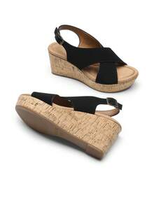 Women's Comfortable Ankle Strap Platform Wedge Sandals For Women Casual Dressy Summer