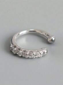 2 peças elegantes e luxuosas de cobre em forma de U com diamantes falsos, piercing de nariz falso multifuncional, adequado para mulheres, para uso diário e festivo, adequado para o Ramadã, acessório para todas as estações