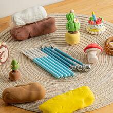 4pcs/5pcs/9pcs Silicone & Stainless Steel Clay Sculpting Tools, Clay Modeling & Sculpting Brushes For Embellishing, Imprinting, Nail Art, Polymer Clay