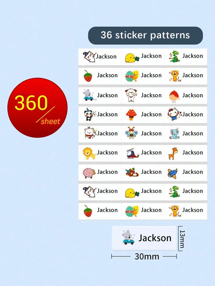 30-480pcs Personalized Name Labels ,Small Custom Name Transparent Stickers - Waterproof Name Labels,Customized Stationery Stickers, Kindergarten Supplies ,Personalized Labels ,Waterproof,Seal,No-Iron,Reusable,Adhesive Exquisite,Cute,Adorable,Colorful Custom,Personalized,Unique Ideal Gifts For Him Her,Family,Friends,Son,Daughter,School Students For Anniversaries,For Children's Day,For Birthdays School,Home,School Supplies,Back To School - Multicolor - View 13