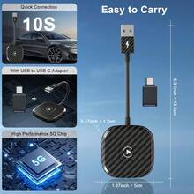 Wireless CarPlay Adapter,Wireless Carplay USB Dongle Converter Wired Carplay To Wireless, Support Online Update Plug And Play,Fit For Cars Built-In Wired CarPlay - Nhiều màu - Xem 3