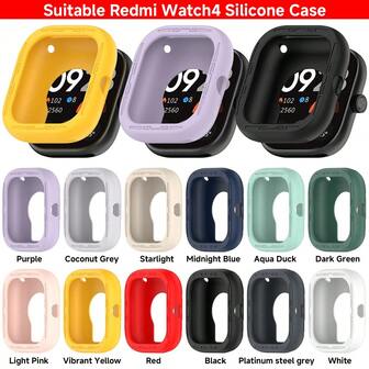 Compatible With Xiaomi Redmi Watch 4 5 Case Soft And Durable Silicone Hollow Watch Protector Shell Protective Case Watch4/5