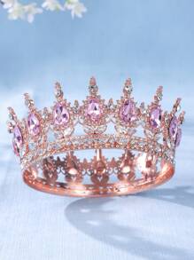 1 Stück Damen Stirnband mit Strass-Krone Dekor, luxuriöse Kopfbedeckung mit königlicher Krone, eleganter Braut-Haarschmuck für Veranstaltungen, Partys und Festlooks