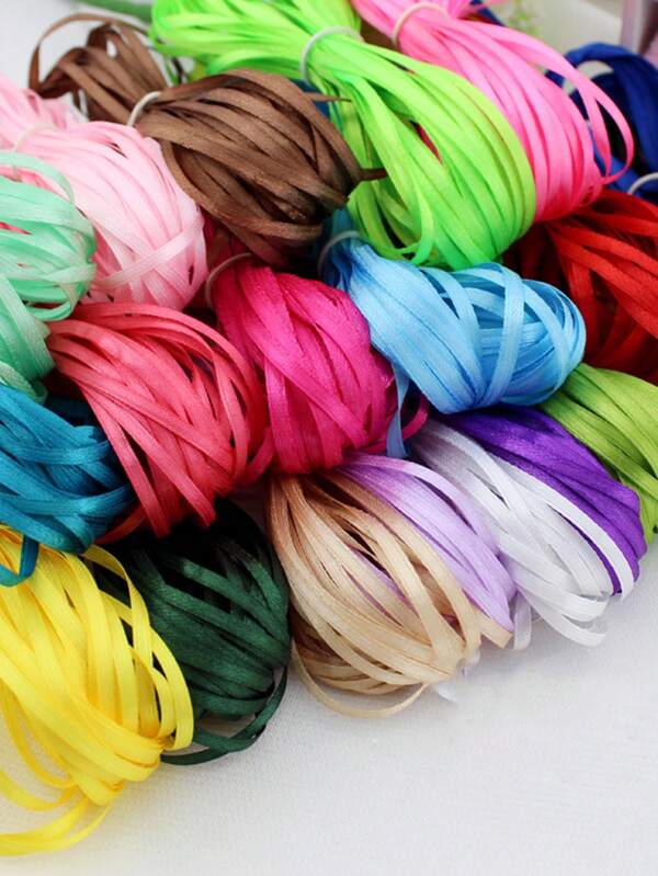 (40 Meters/Pack) 0.3cm Polyester Ribbon Gift Packaging, Cake Baking Packaging, Gift And Flower Packaging, Wedding Decoration, Handmade DIY, Headwear, Clothing Accessories
