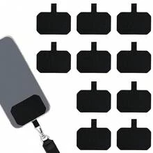 10 Pack Phone Tether Tab, Phone Strap Replacement Part For Cell Phone, Lanyard Patch (Black X10) - Black - View 11