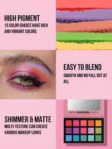 MISSLYN - 15-Color Pearlescent & Matte Eyeshadow Palette, Warm Brown Smokey Eye Makeup, Highly Pigmented, Blendable, Suitable For Y2K, Party, Beach, Travel, Holiday, Gift, Fashionable