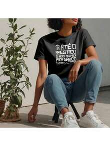 T-Shirt Until The Fool Mineiro Northeast Bible Verse - 黑色 - 查看 5