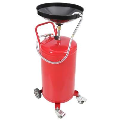 Huisuilinss Waste Oil Change Tank,Portable Air Operated Fluid Drain Disposal With Adjustable Height, Heavy Duty Construction With Brake Wheels, Automotive Oil Dolly 8 Gallon 18 Gallon 20 Gallon