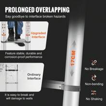 Telescoping Ladder, Max. 20.3 FT 419 LBS Capacity, Aluminum Lightweight One/Multi-Button Retraction Collapsible Extension Ladder With Non-Slip Feet, Portable Multi-Purpose Compact Ladder For Home, RV, Loft, ANSI Liste