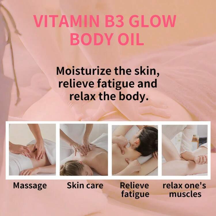WWP Vitamin B3 Glow Body Oil 200mL/6.8fl.Oz- Hydrates, Firms & Enhances Radiance, Absorbs Quickly, Suitable For All Skin Types - Pink - View 5