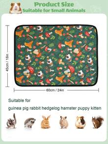 18" X 24" Washable Guinea Pig Cage Pad, Reusable Waterproof Super Absorbent Guinea Pig Pee Pad, Pet Bowl Mat, Small Animal Anti-Slip Mat For Guinea Pigs, Rabbits, Hamsters, Rats - Pink - View 8