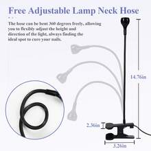 SAVILAND U V LED Nail Lamp – Mini Led Nail Lamp Gel Lamp For Nails With Securing Clip Rotatable Led Light For Nails For Curing Gel Polish U V Nail Gels Manicure Home DIY, Black - 黑色 - 查看 5