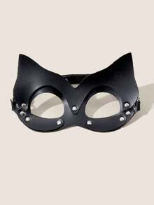 2pcs/Set Punk Rock Leather Mask Bells Pendant Necklace Cosplay Props Prom - Multicolor - View 4