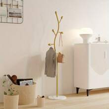 Minimalist Scandinavian Style Modern Coat Rack - Freestanding Multi-Purpose Metal Clothes Hanger Suitable For Living Room And Bedroom