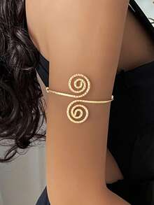 1pc Multi Pattern Optional Women's Armband, Butterfly, Flower, Snake Shaped, Hollow Opening Armband, Suitable For Daily Wear And Vacation Wear