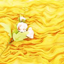 2/4/6/8/10pcs Cheese Cloth Table Runners, Muslin Cheesecloth Tablecloths For Bridal Shower Decor, Boho Country Style Wedding, Party, Birthday Summer Gifts Beach Back To School School Supplies Room Decor - Yellow - View 5