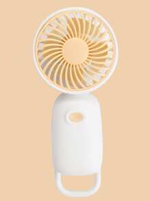 1 pieza Mini ventilador portátil a batería para volver al colegio, funciona con 2 pilas AAA (no incluidas), viene con cordón