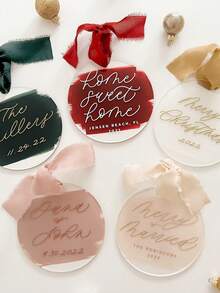 定制个性化圣诞饰品，圣诞装饰 - 圣诞装饰，2024 年送给家人和朋友的礼物，节日礼物，秋冬礼物 - 彩色 - 查看 4