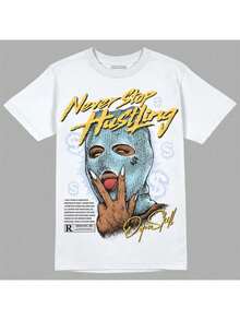 Streetware T-Shirt Street Never Stop Hustling Never Stop Striving English Phrase Unisex Male Female 100% Cotton Top Premium Streetwear Launch Immediate Shipping Various Colors!! Plus Size - White - View 2