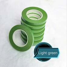 [DIY Craft Supplies]Floral Wrapping Paper, Stamen Faux Flower, 5pcs Floral Tape For Bouquets And Crafts, 30 Yards Each, Non-Waterproof Adhesive For Wood, Plastic, Glass, And Fabric – Dark Green/Light Green Paper-Based Tape For Stem Wrapping And Gift Packaging, Weddings, Birthdays