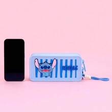 Miniso Disney Lilo/Stitch Series Silicone Cosmetic Bag, Cute Cartoon Design, Home/Outdoor Use, Lovely Birthday Gift, PVC Material(1PC) - Blue - View 7