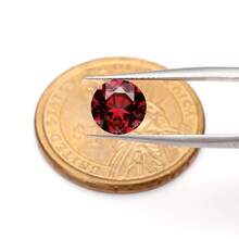 一颗 100% 实验室培育红宝石圆形切割宝石，用于制作饰品高级珠宝制作材料 - 紅色 - 查看 4