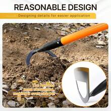 57 Inch Heavy Duty Garden With Orange Fiberglass Handle - Long Handle Garden For Weeding, Gardening, And Cultivating - Durable  Garden Tool For Heavy Duty Use - 1 - 查看 2