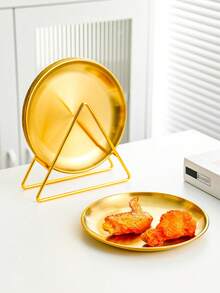 7-Piece Stainless Steel Tape Storage Rack, Outdoor Easy Storage Tray Stackable Set, Home Table Table, Garbage Residue, Bone Tray, Fruit Tray, Small Plate Set With Storage Rack - Multicolor - View 17