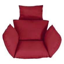Chair Cushion Replacement, Soft Patio Thicken Hanging Basket Chair Cushions Indoor OutdoorChair Cushion With Headrest, WineRed X 3 PCS - Multicolor - View 3