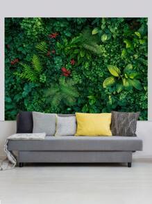 1 Stück tropische grüne Blätter Fotowand Hintergrund, Grünpflanzen, Palme, Dschungel, Partyfahne 150 x 100 cm/210 x 150 cm, Wald Fotohintergrund für Innen/Außen, Baby-Dusche, Geburtstag, Hochzeit, Dekoration